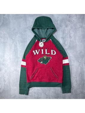 Y2K Minnesota Wild Hockey NHL red hoodie jacket